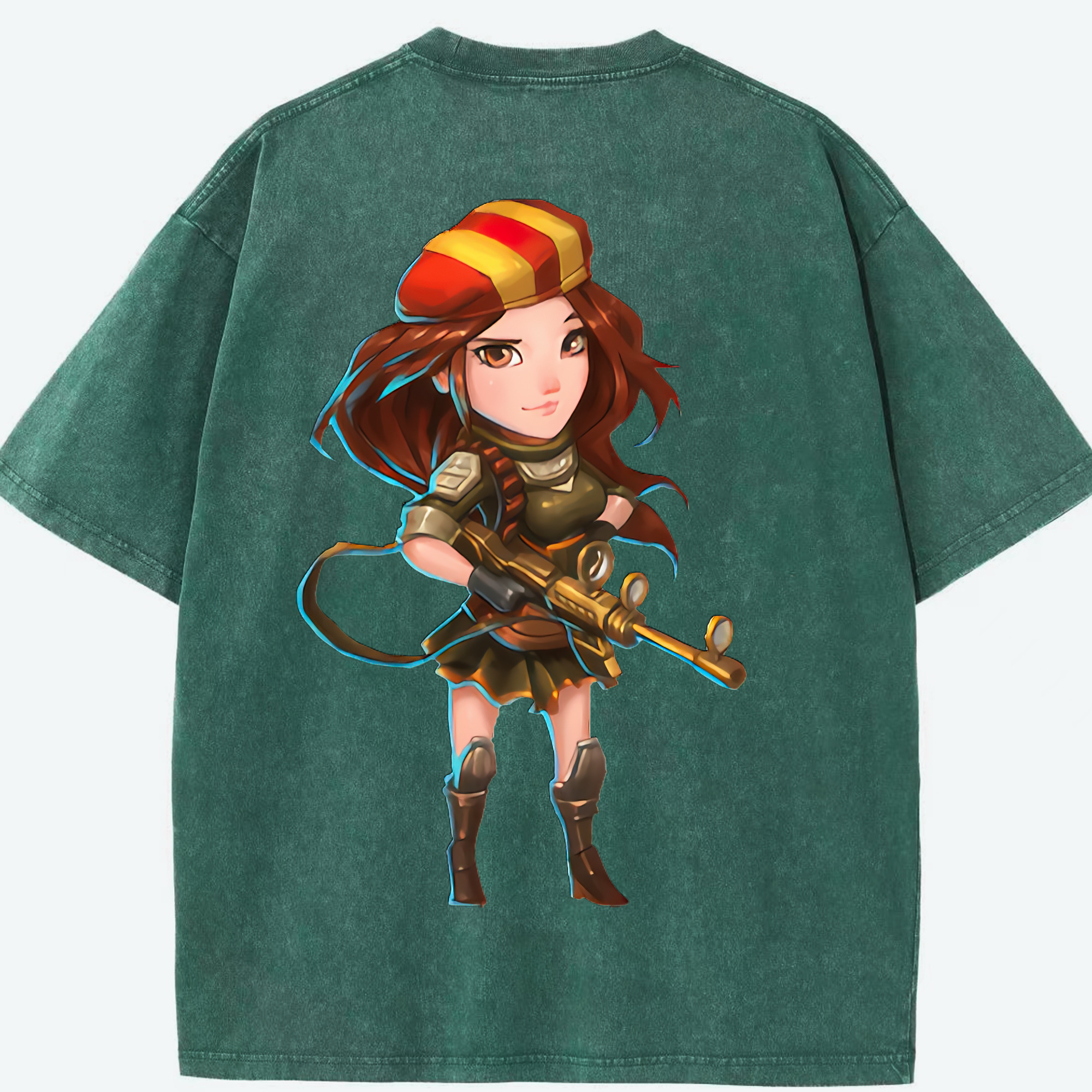 リーグ・オブ・レジェンド League of Legends LOL 綿100% ヴィンテージ風 半袖Tシャツ（背面プリント）